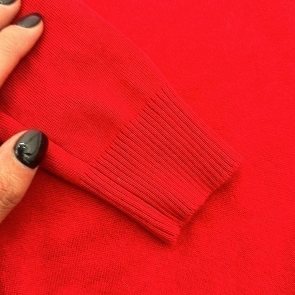 UEC Guess logo large stripe red sweater XS